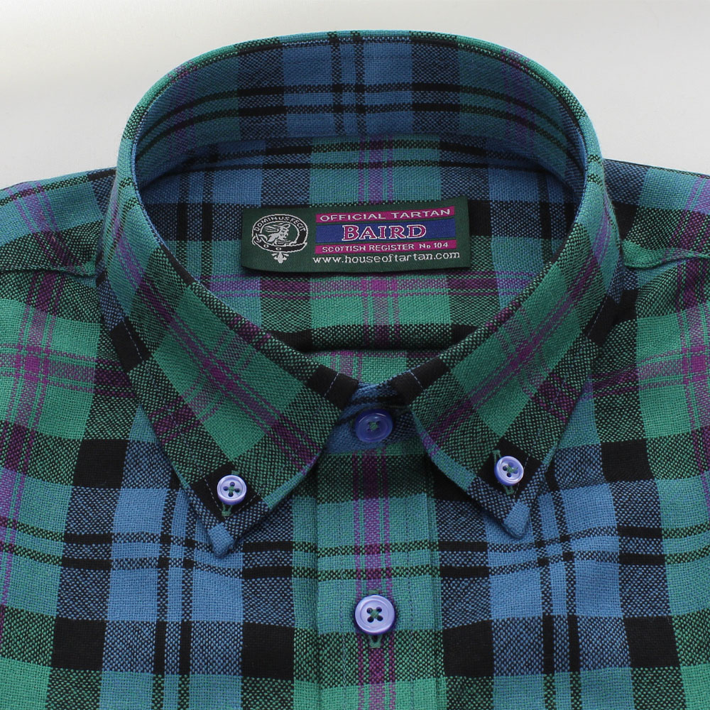 Shirt, Button Down, Wool, Baird Tartan